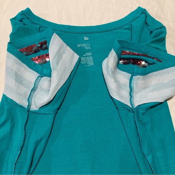 SO Teal Believe in Yourself Panda Short Sleeve Tee | Mermaid Sequins - Picture 5 of 8